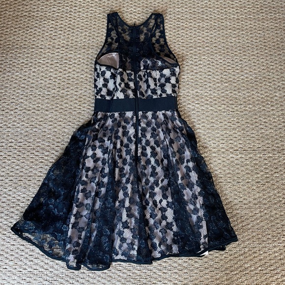 Milly | Lace Overlay Fit & Flare Dress - Picture 7 of 8